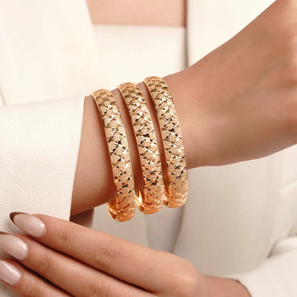 النگو 1 سانت زنانه سایز چهار طلایی ضمانتی (بسته3عددی)