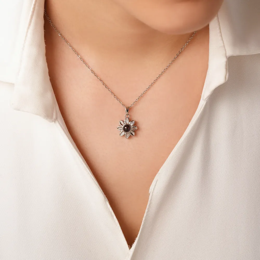 گردنبند استیل پلاک دار دوست دارم سفید