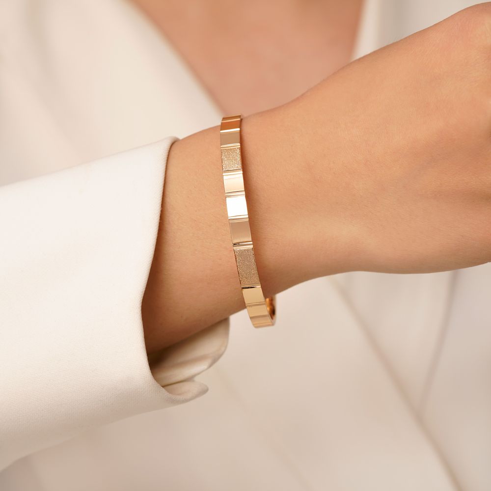 تصویر النگو شوپینگ 5.8 میل سایز3 طلایی