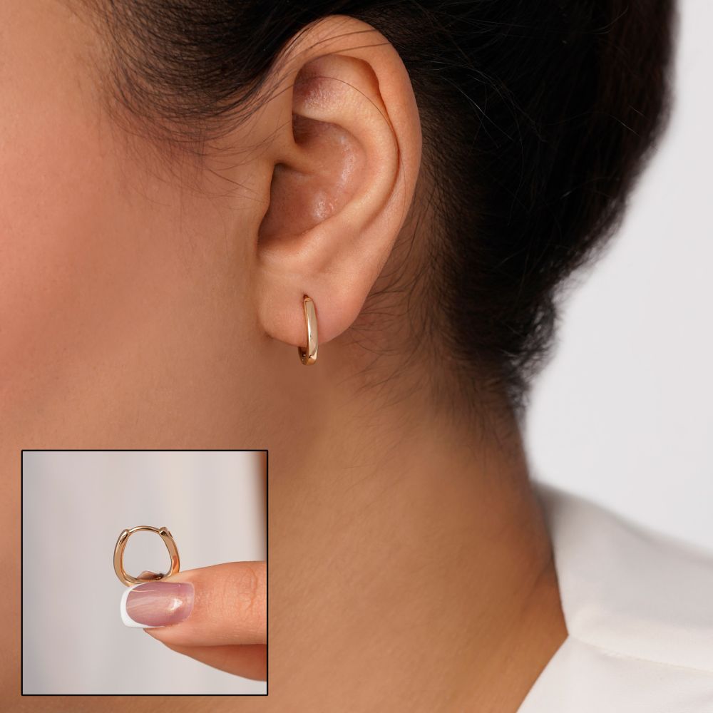 گوشواره شوپینگ حلقه ای طلایی