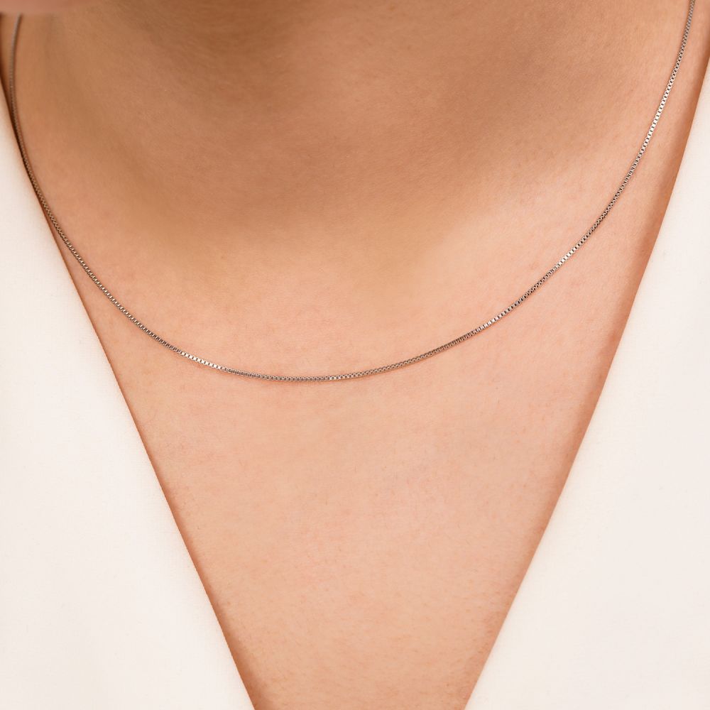 تصویر زنجیر شوپینگ ونزی 0.8 میل سفید