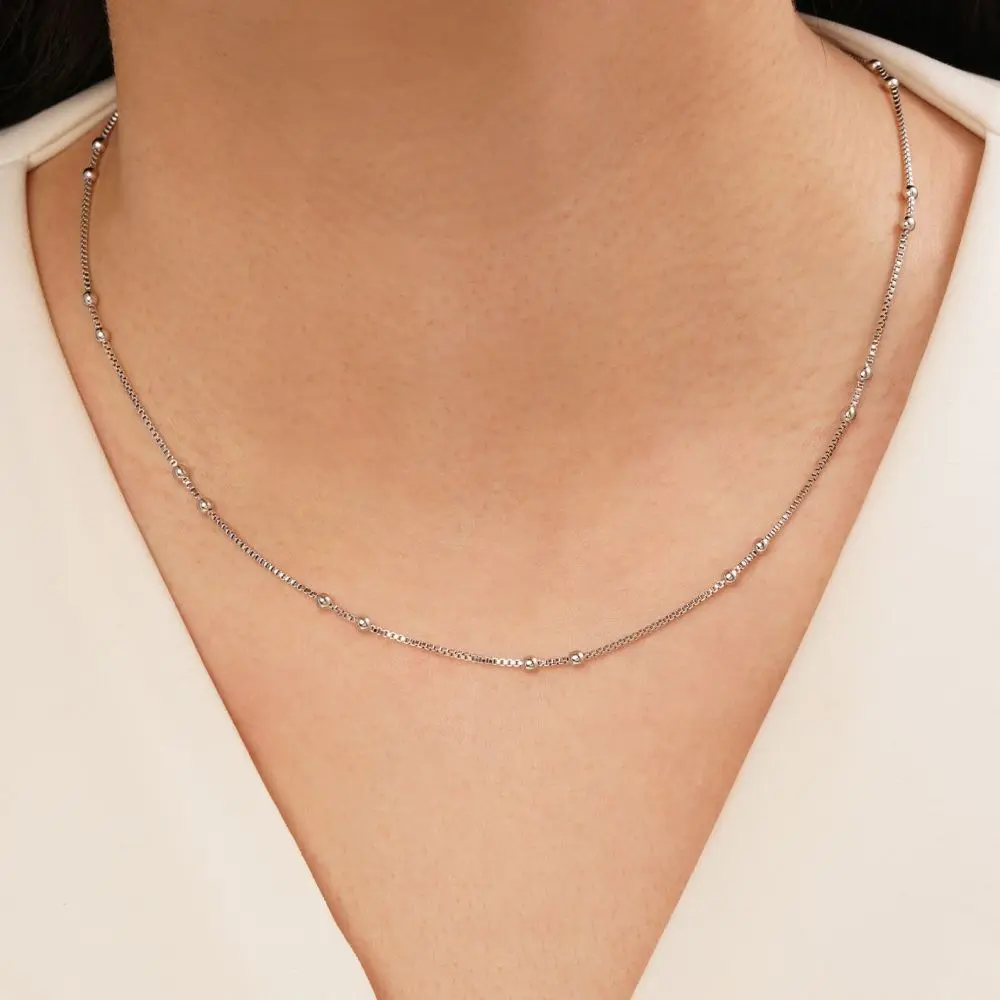 تصویر زنجیر ونزی توپی نقره ای شوپینگ  