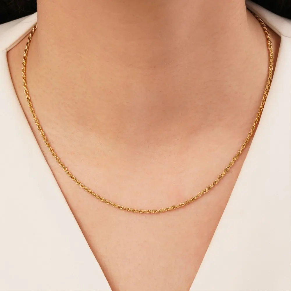 تصویر زنجیر طنابی طلایی شوپینگ