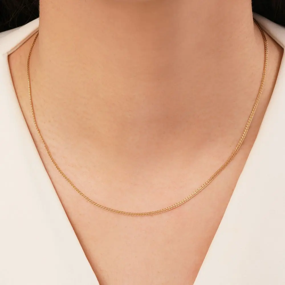 تصویر زنجیر بافت طلایی شوپینگ 