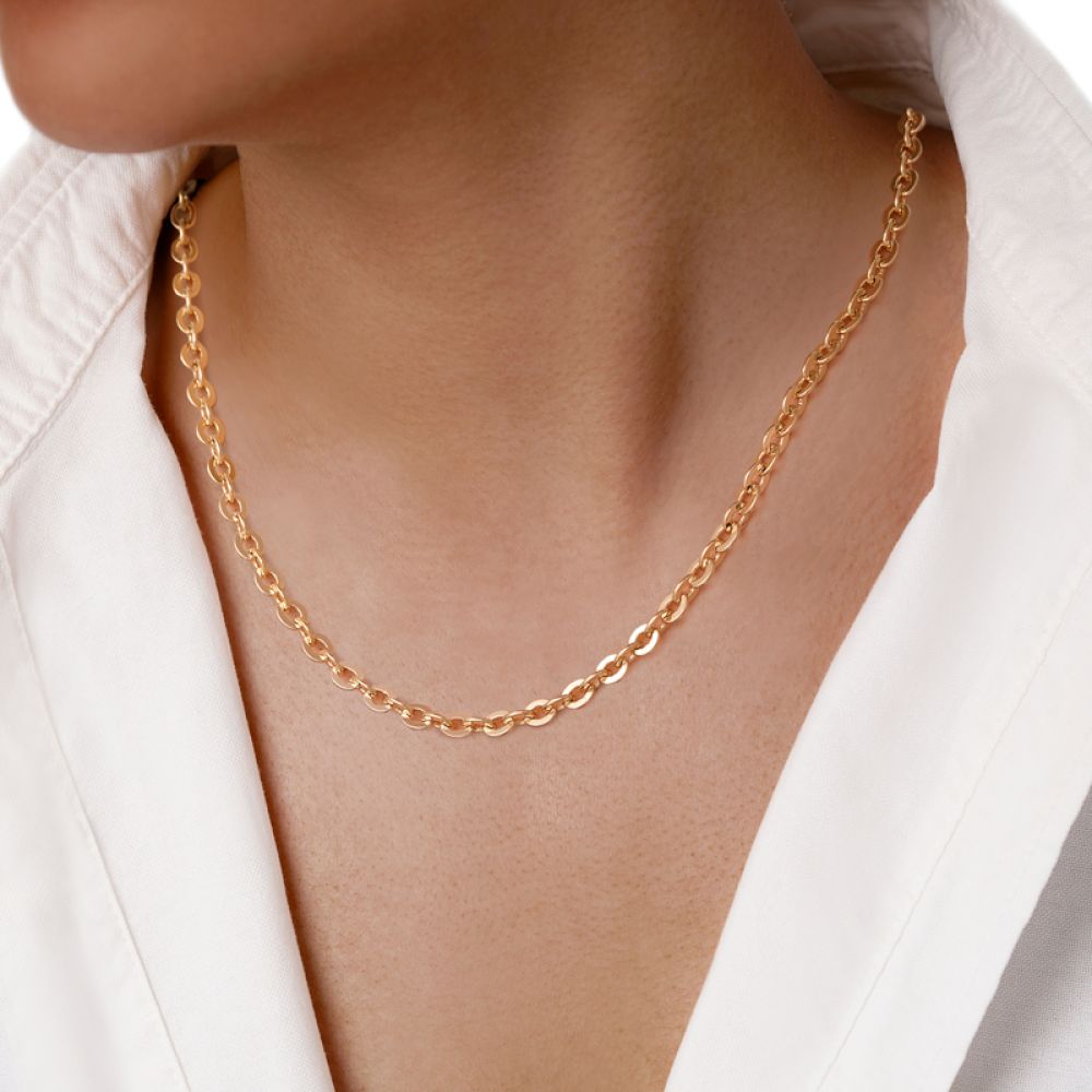 تصویر زنجیر شوپینگ رولو 5.2 میل طلایی