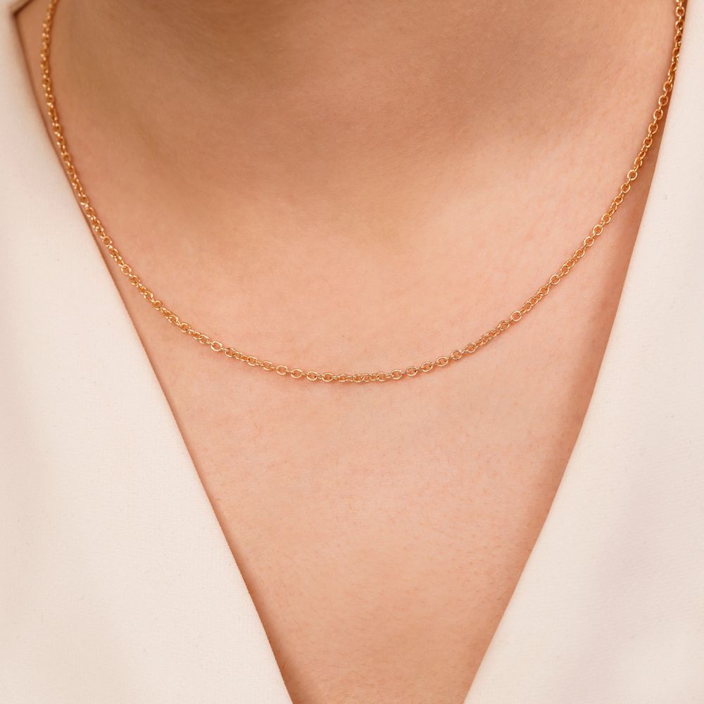 تصویر زنجیر شوپینگ رولو 2.1 میل طلایی