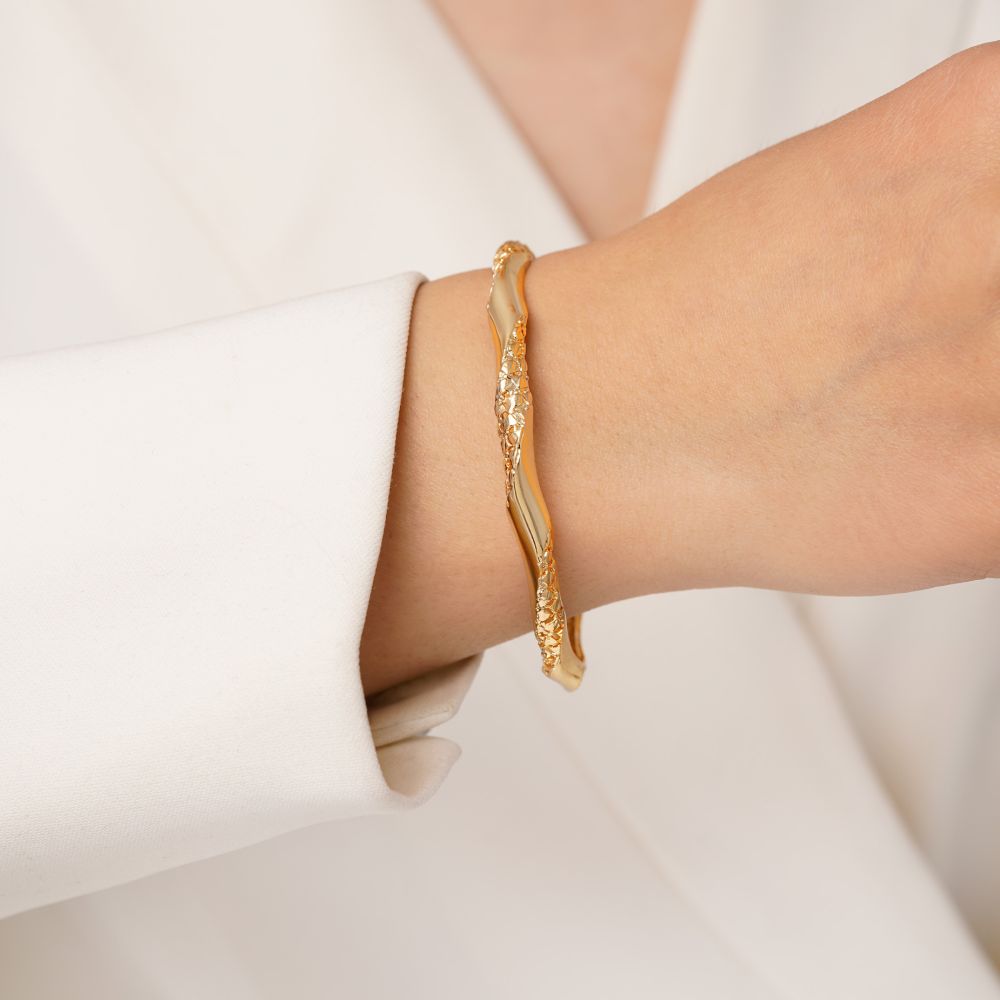 تصویر النگو فیوژن 4 میل زنانه کد 503 شمش طلا	