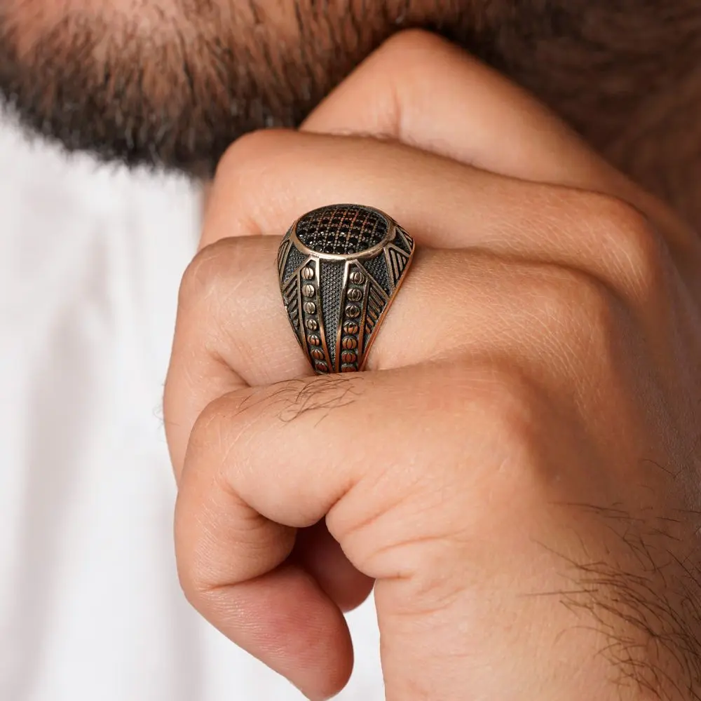 تصویر انگشتر طلاروس مردانه کد 20