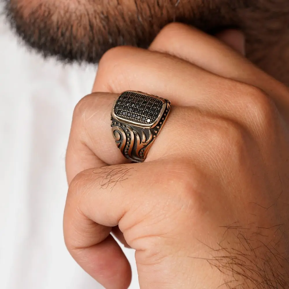 تصویر انگشتر طلاروس مردانه کد 16