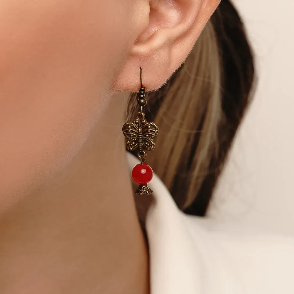 تصویر گوشواره آویز دار انار