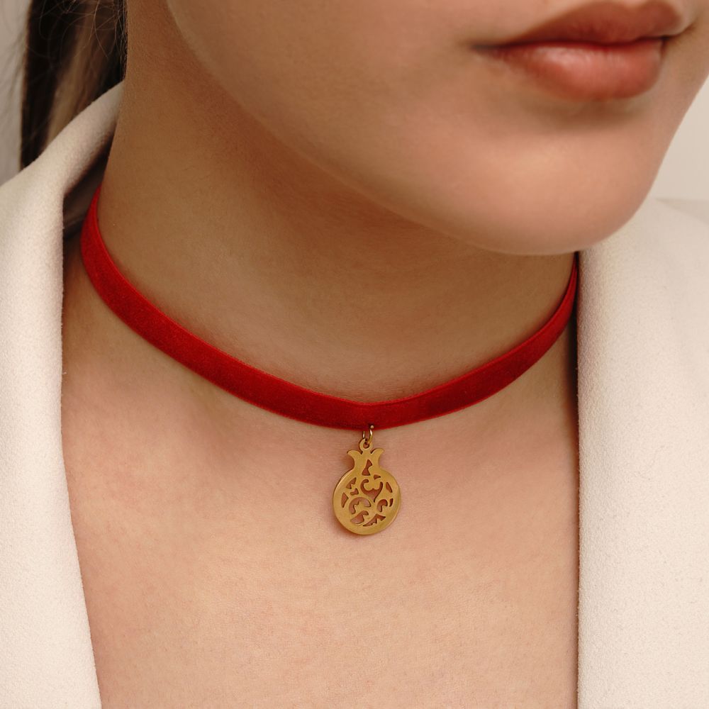 گردنبند یلدایی چوکر پلاکدار