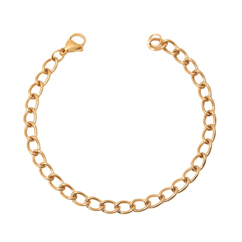 تصویر دستبند استیل کارتیر 6 میل طلایی