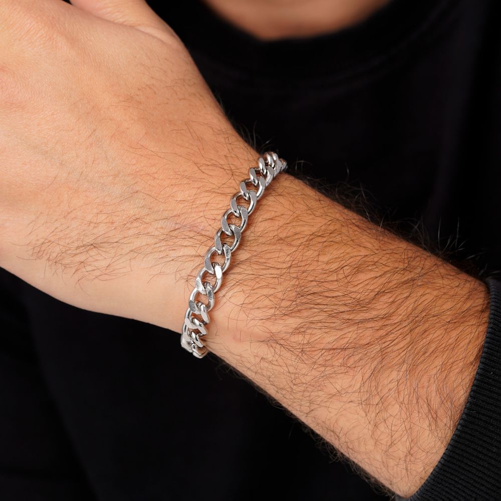 تصویر دستبند استیل 304 کارتیر 8.5 میل سفید