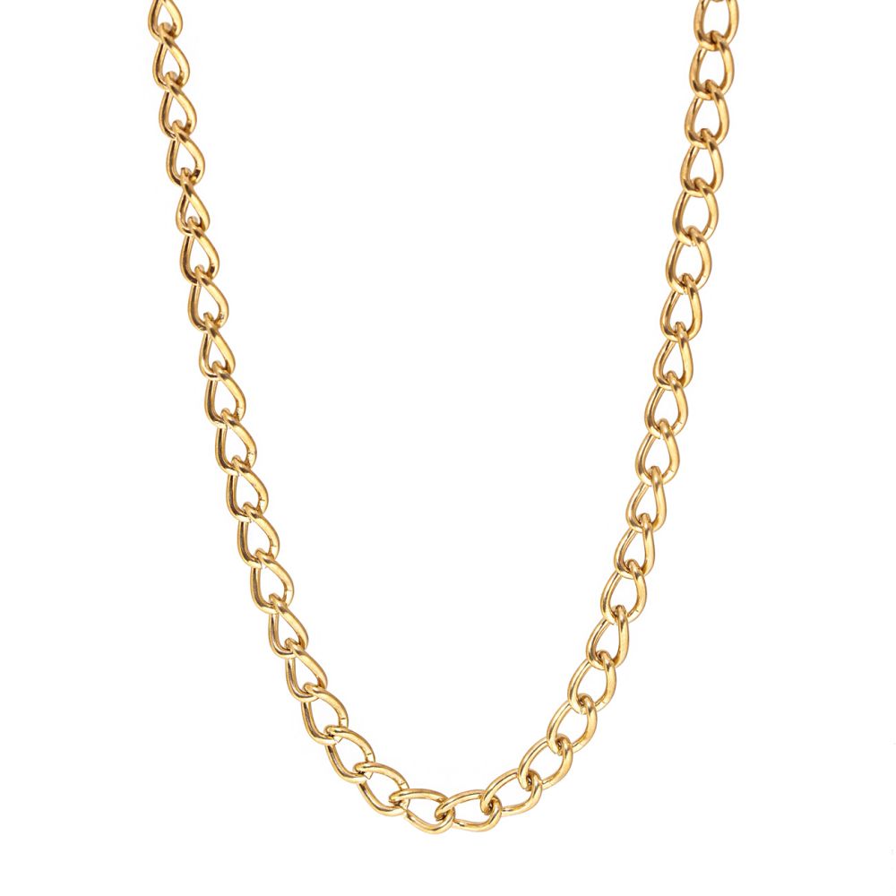 تصویر زنجیر استیل کارتیر 6 میل طلایی