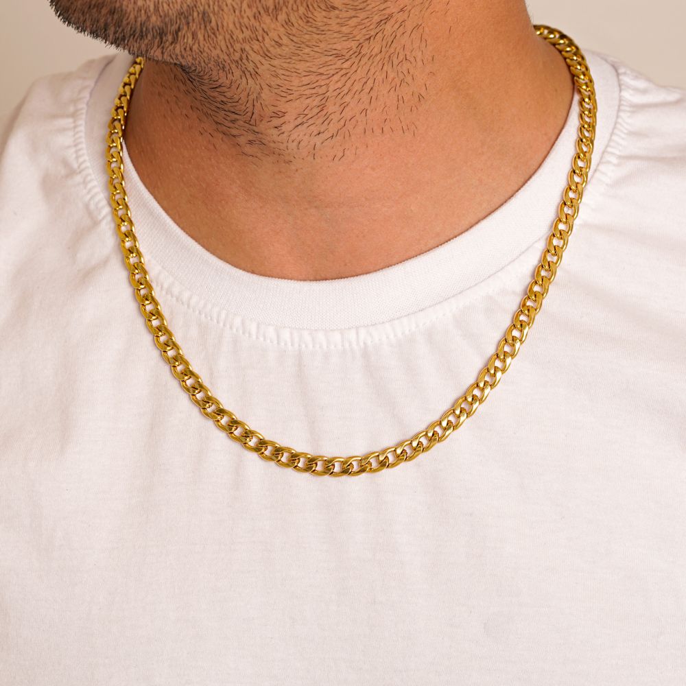 زنجیر استیل 304 (Cartier )کارتیر 7 میل طلایی