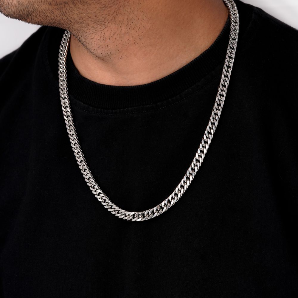 زنجیر استیل 304 کارتیر 7.6 میل سفید