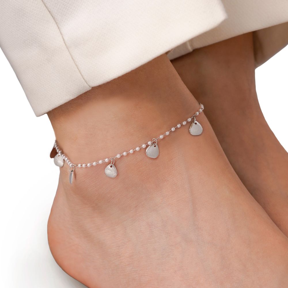 تصویر پابند YSX آویزدار صدف سفید