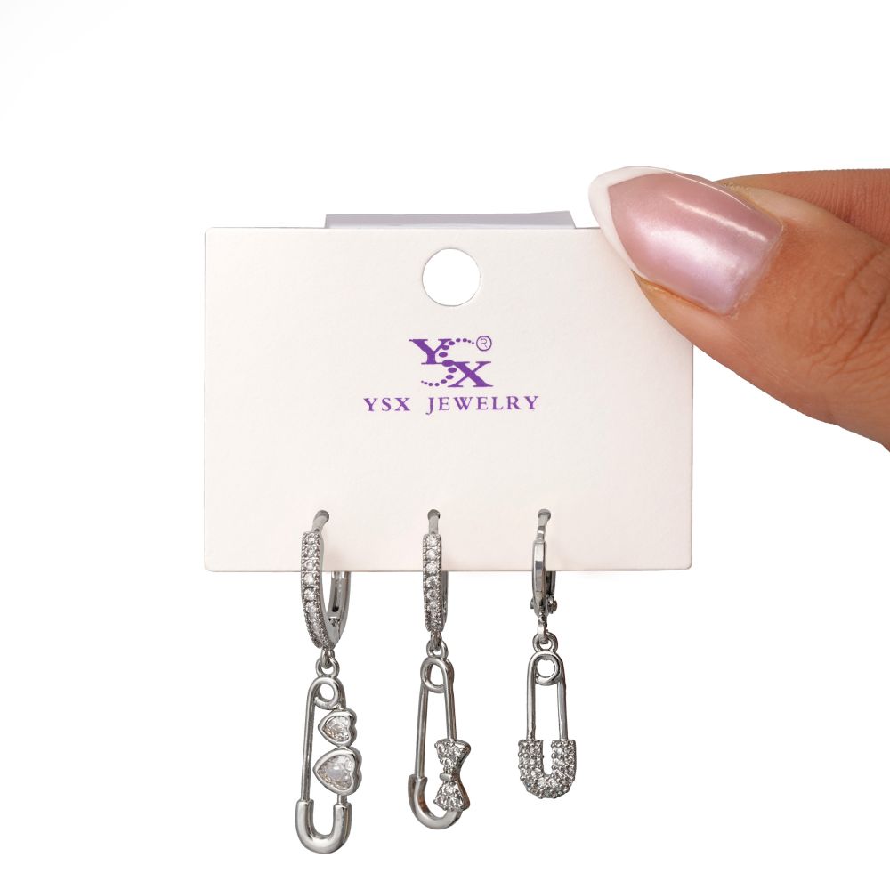 گوشواره Ysx سه عددی سفید