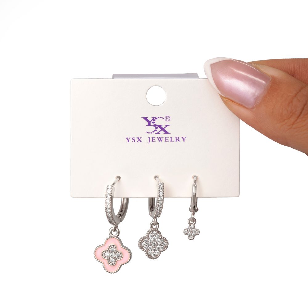 گوشواره Ysx سه عددی سفید