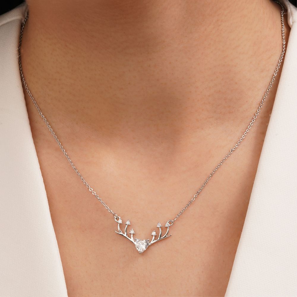 تصویر گردنبند شاخ گوزن  YSX نقره ای