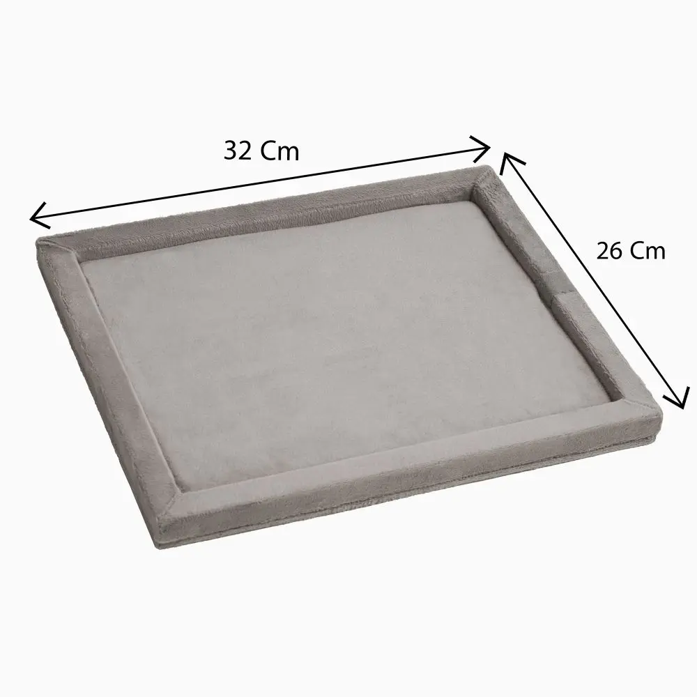 تصویر سینی ساده مخمل رنگ خاکستری