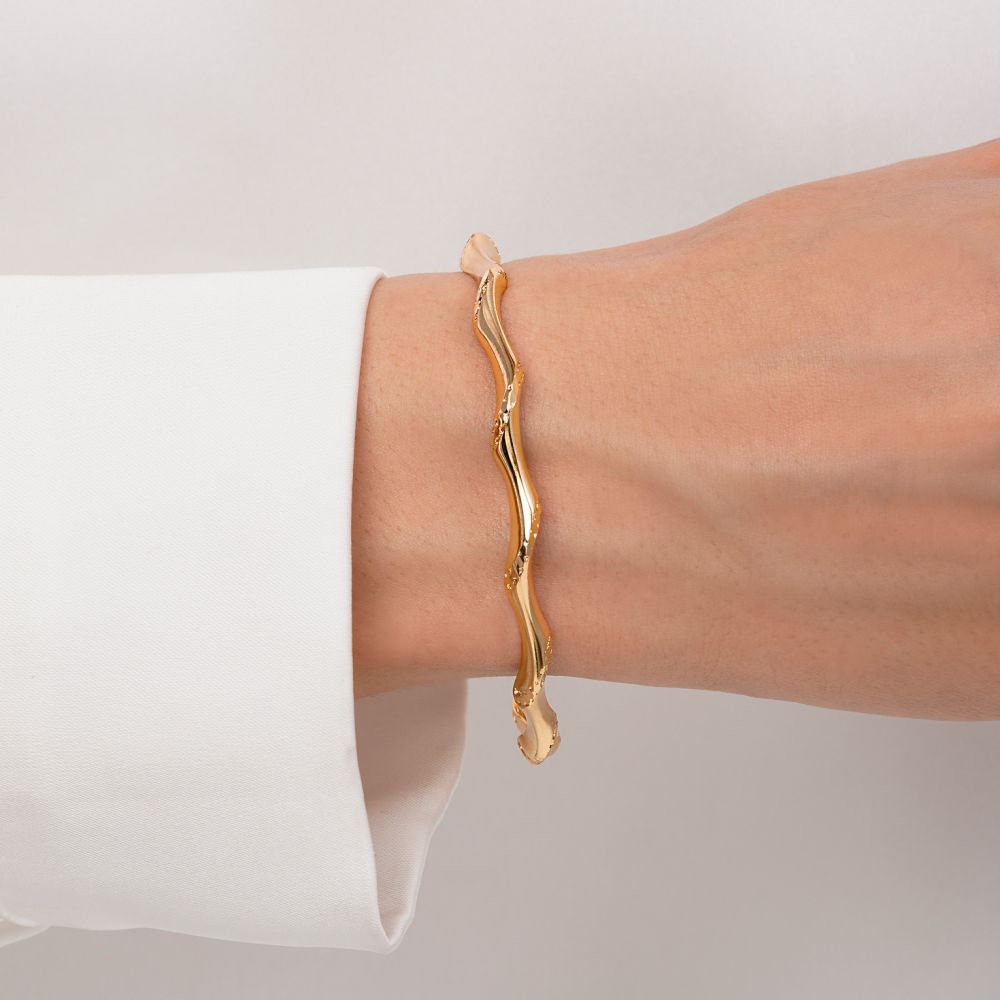 تصویر النگو فیوژن 4 میل زنانه کد 401 شمش طلا