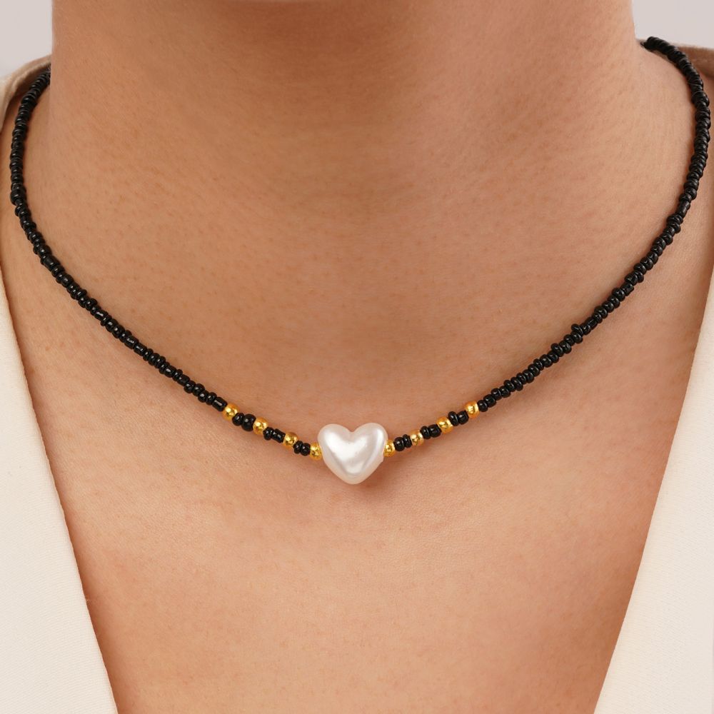 گردنبند استیل فانتزی رنگی