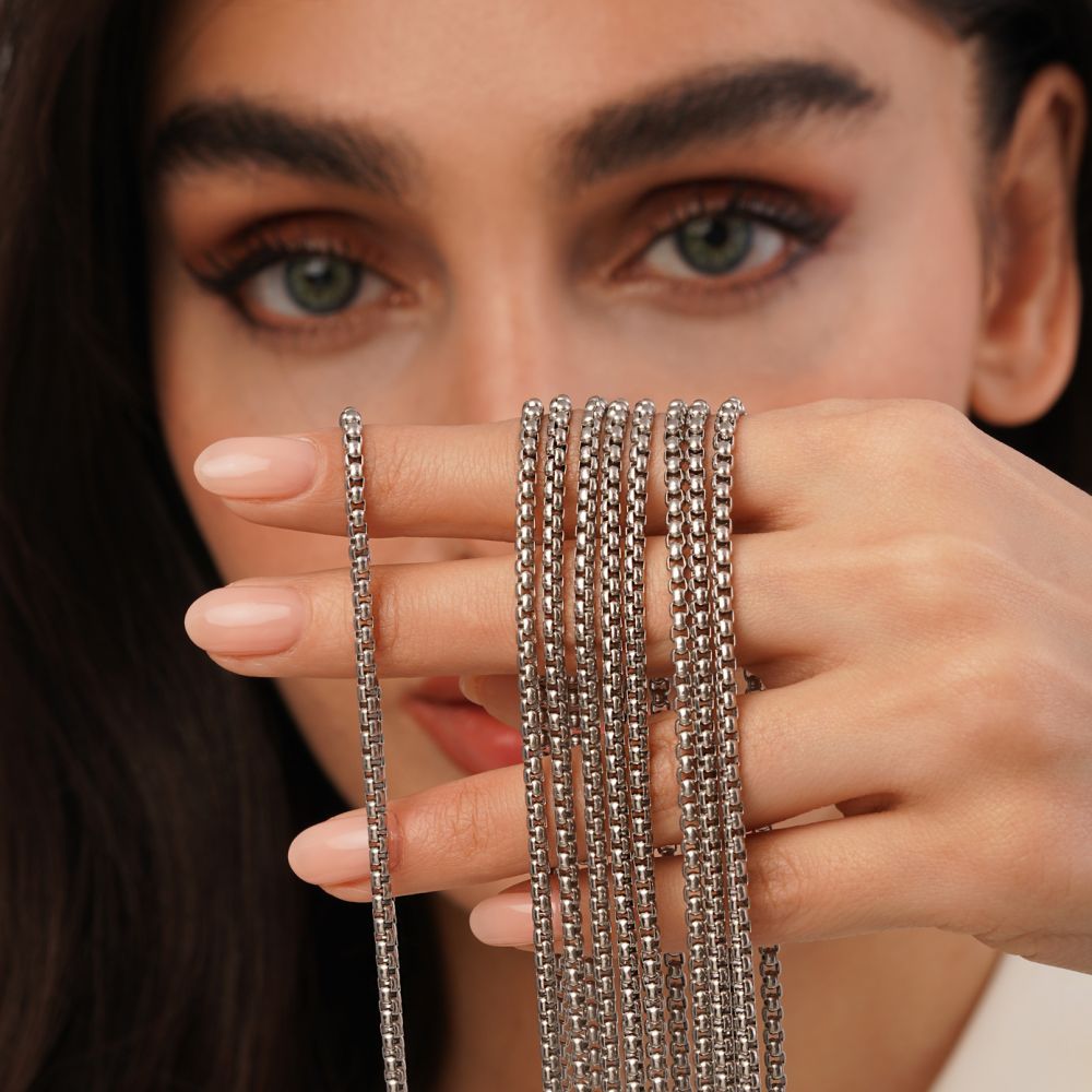 تصویر زنجیر استیل 304 ویتالی سفید(بسته 10عددی)