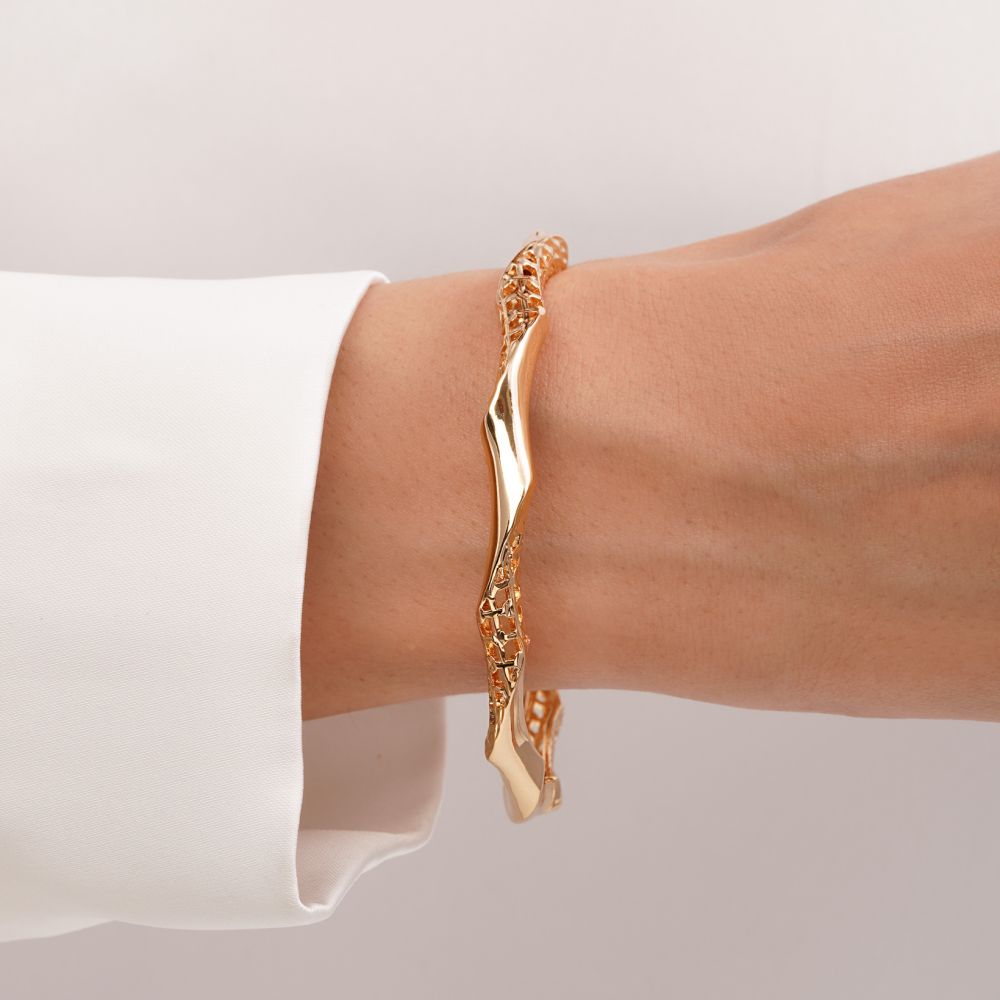 دستبند النگویی YSX فیوژن 6 میل طلایی (سایز 3)