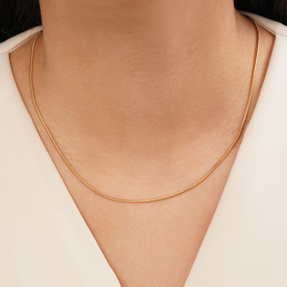 تصویر زنجیر ماری طلایی شوپینگ