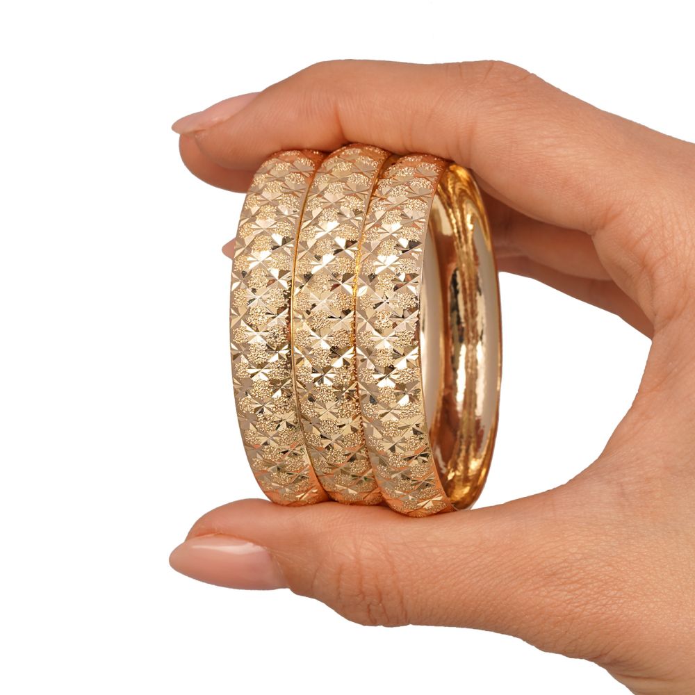 النگو 1 سانت بچه گانه سایز 5 طلایی ضمانتی (بسته3عددی)