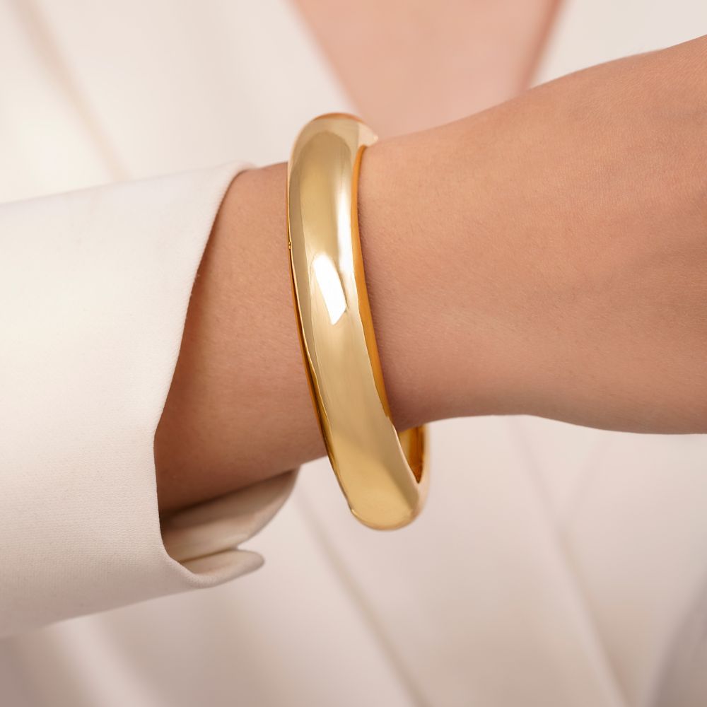 تصویر دستبند النگویی رادیوم طلایی