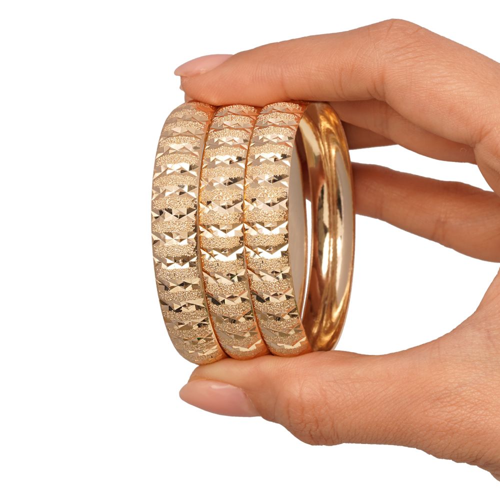 النگو ١سانت بچه گانه سایز 5 طلایی ضمانتی (بسته3عددی)