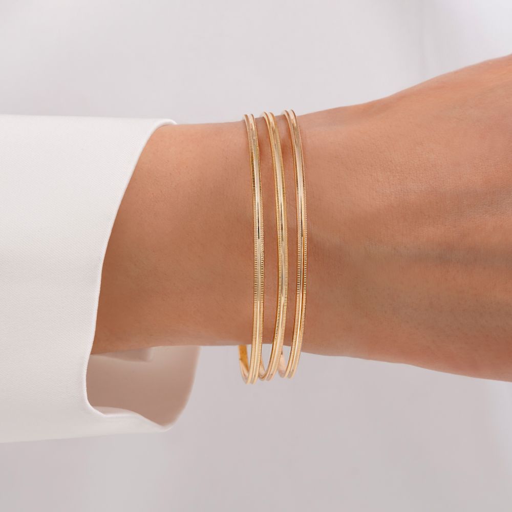 النگو 2 میل زنانه سایز3 ضمانتی کد201 طلایی(بسته3عددی)