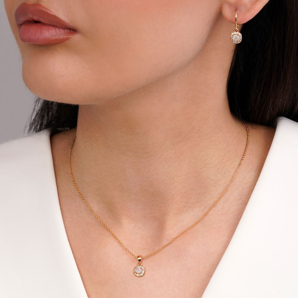 نیم ست Ysx پلاک دار طلایی