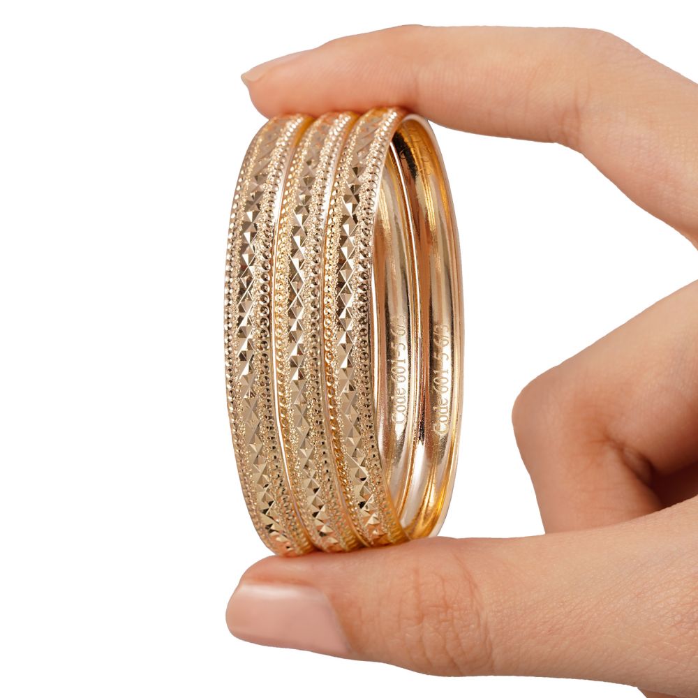 النگو 6 میل بچه گانه سایز 4 طلایی ضمانتی(بسته3عددی)