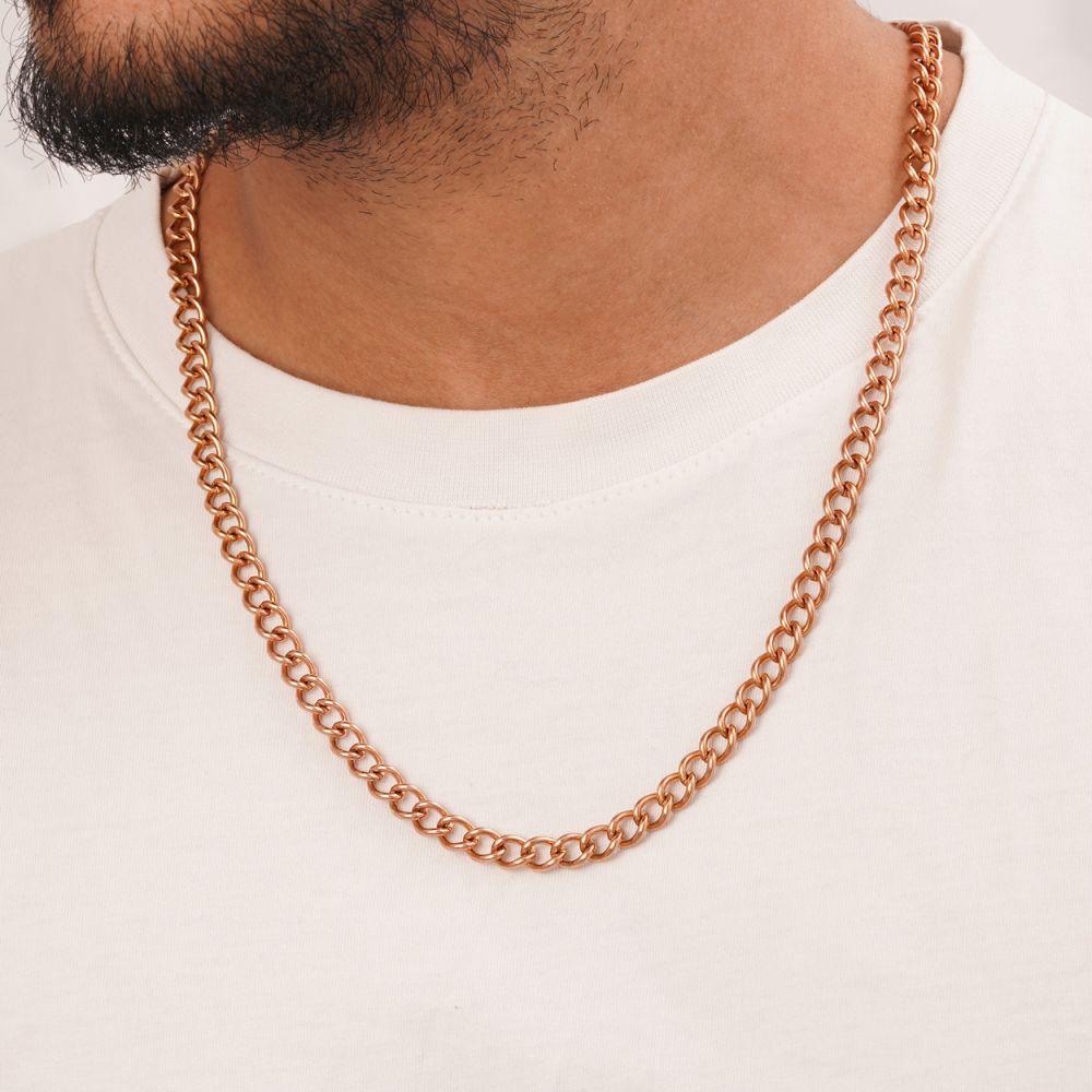 تصویر زنجیر استیل 304 کارتیر رزگلد