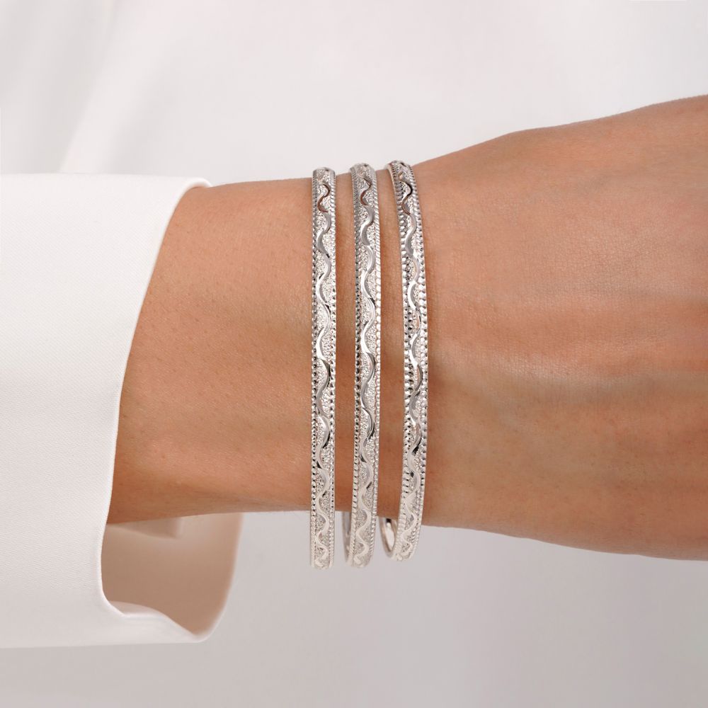 النگو 3 میل زنانه سایز 4 سفید ضمانتی (بسته3عددی)