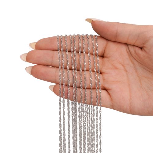 زنجیر استیل 304 دیسکو 1.9 میل سفید(بسته10عددی)