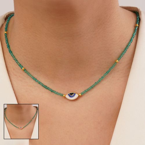 گردنبند استیل فانتزی رنگی