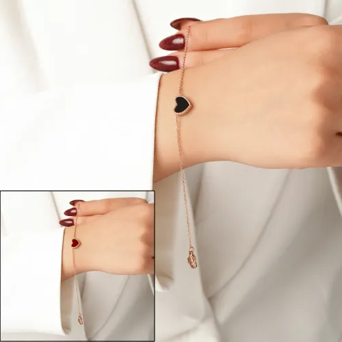 دستبند استیل 304 زنجیری رزگلد