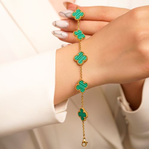 دستبند استیل 304 (Van cleef) ون کلیف 15 میل