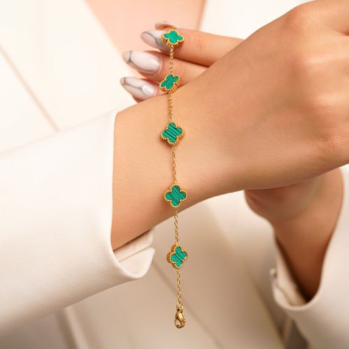 دستبند زنجیری استیل 304 (Van cleef) ون کلیف 11 میل 