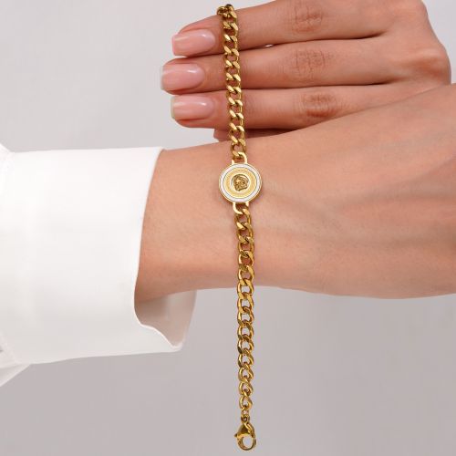 دستبند ورساچه استیل 304 طلایی