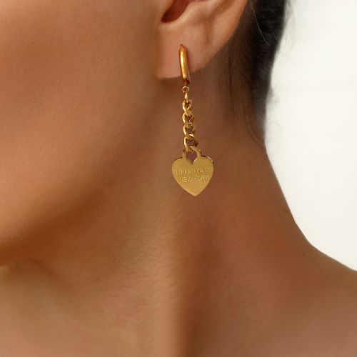 گوشواره استیل 304 تیفانی 14میل طلایی