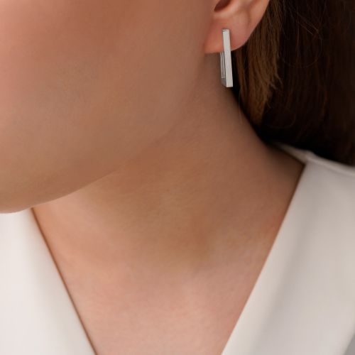 گوشواره استیل 304 های کوآلیتی کارتیر سفید