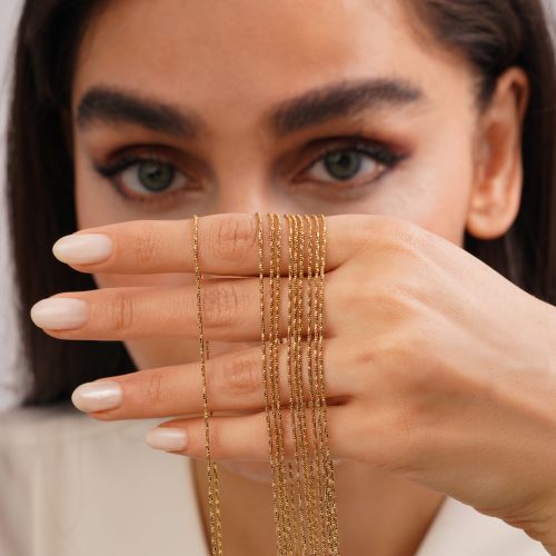 زنجیر ماری پیچ طلایی استیل 304 (بسته 10 عددی )