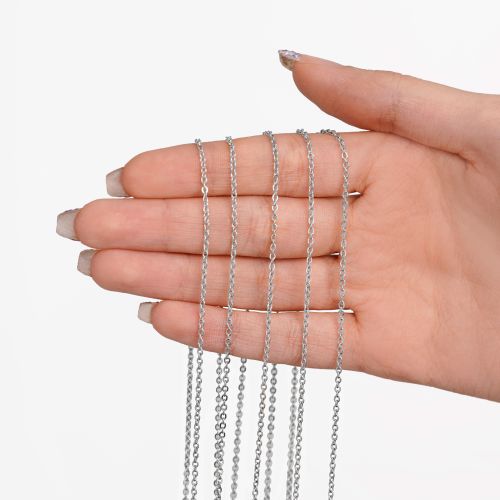 زنجیر استیل 304 دیپلمات 0.4 میل سفید (بسته 5 عددی)