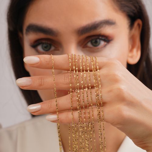 زنجیر تراش طلایی استیل 304 (بسته 10 عددی )