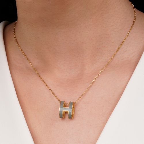 گردنبند هرمس استیل 304 طلایی 12میل